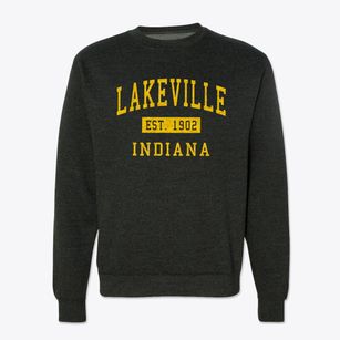 Lakeville Indiana Classic Established Crewneck Sweatshirt