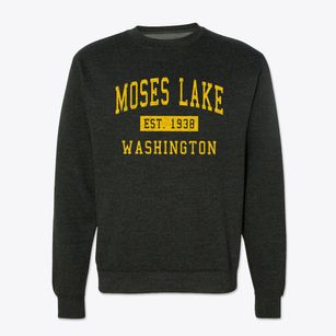 Moses Lake Washington Classic Established Crewneck Sweatshirt