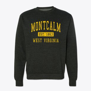 Montcalm West Virginia Classic Established Crewneck Sweatshirt