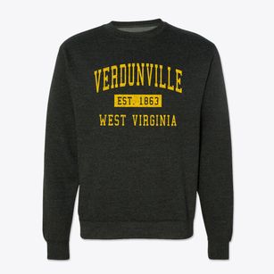 Verdunville West Virginia Classic Established Crewneck Sweatshirt