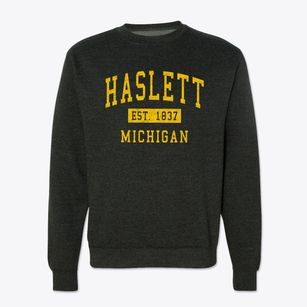 Haslett Michigan Classic Established Crewneck Sweatshirt