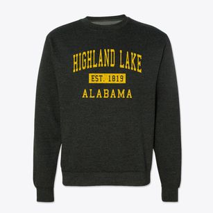 Highland Lake Alabama Classic Established Crewneck Sweatshirt