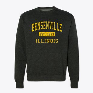 Bensenville Illinois Classic Established Crewneck Sweatshirt