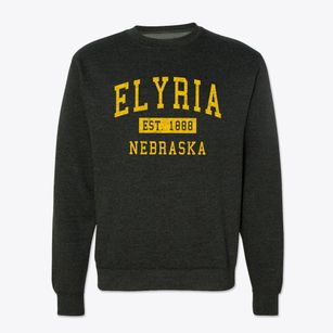 Elyria Nebraska Classic Established Crewneck Sweatshirt