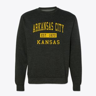 Arkansas City Kansas Classic Established Crewneck Sweatshirt