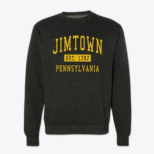 Jimtown Pennsylvania Classic Established Crewneck Sweatshirt