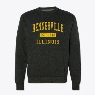 Rennerville Illinois Classic Established Crewneck Sweatshirt