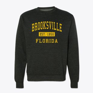 Brooksville Florida Classic Established Crewneck Sweatshirt