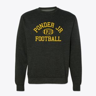 Ponder Jr High School Classic Football Crewneck Sweatshirt