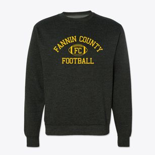 Fannin County High School Classic Football Crewneck Sweatshirt