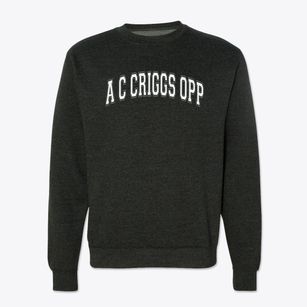A C Criggs Opp Magnet School Varsity Arch Crewneck Sweatshirt