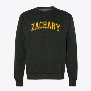 Zachary Junior Broncos Varsity Arch Crewneck Sweatshirt
