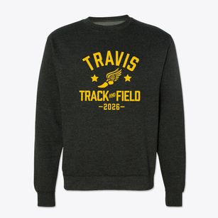 Travis Elementary School Track and Field Crewneck Sweatshirt