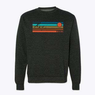 Fayette Maine Blissful Sunset Crewneck Sweatshirt