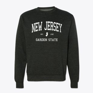  New Jersey Slogan Crewneck Sweatshirt