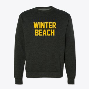 Winter Beach Florida Classic Block Crewneck Sweatshirt