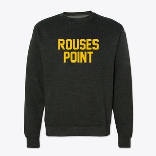 Rouses Point New York Classic Block Crewneck Sweatshirt