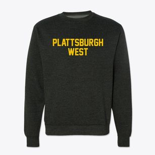 Plattsburgh West New York Classic Block Crewneck Sweatshirt
