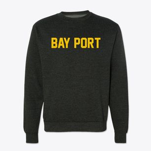 Bay Port Michigan Classic Block Crewneck Sweatshirt