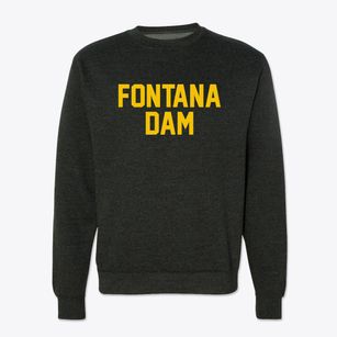 Fontana Dam North Carolina Classic Block Crewneck Sweatshirt