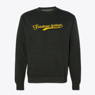 Saratoga Springs New York Vintage Team Crewneck Sweatshirt