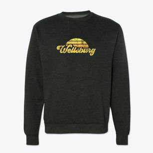 Wellsburg New York Sublime Sunset Crewneck Sweatshirt