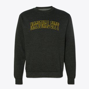 National City California Trendy Block Crewneck Sweatshirt
