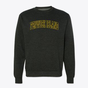 Fenwick Island Delaware Trendy Block Crewneck Sweatshirt