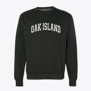 Oak Island Texas Varsity Crewneck Sweatshirt