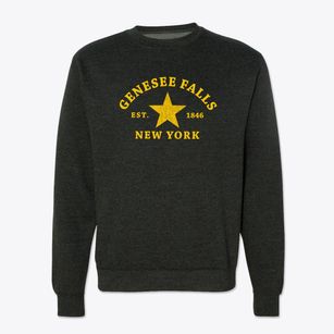 Genesee Falls New York Star Crewneck Sweatshirt