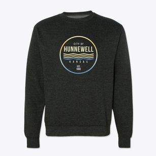 Hunnewell Kansas Color Fade Crewneck Sweatshirt