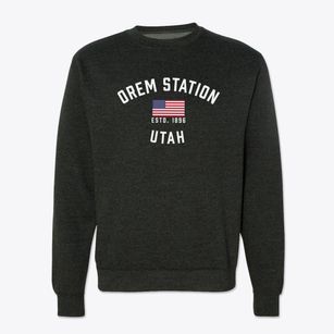 Orem Station Utah Patriot Crewneck Sweatshirt