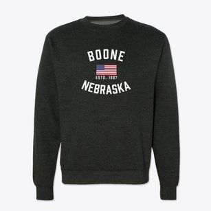Boone Nebraska Patriot Crewneck Sweatshirt