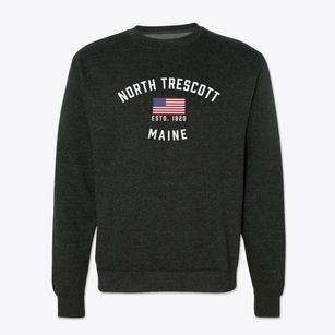 North Trescott Maine Patriot Crewneck Sweatshirt