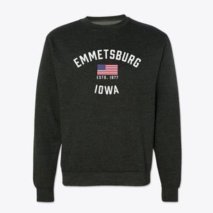 Emmetsburg Iowa Patriot Crewneck Sweatshirt
