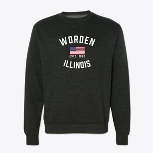 Worden Illinois Patriot Crewneck Sweatshirt