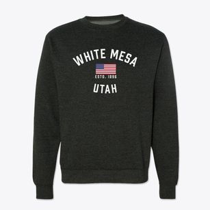 White Mesa Utah Patriot Crewneck Sweatshirt