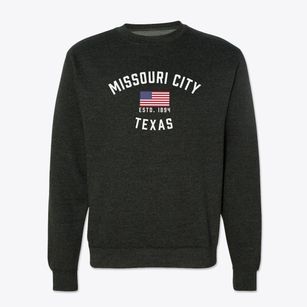Missouri City Texas Patriot Crewneck Sweatshirt