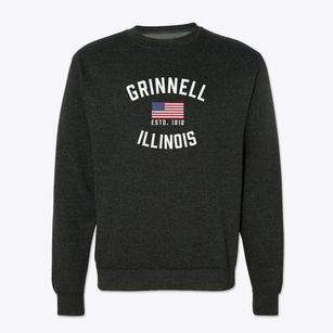 Grinnell Illinois Patriot Crewneck Sweatshirt