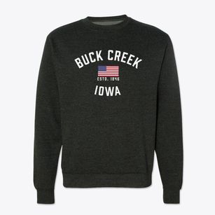 Buck Creek Iowa Patriot Crewneck Sweatshirt