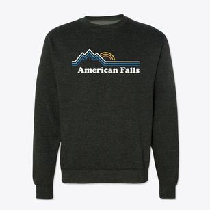 American Falls Idaho Mountain View Crewneck Sweatshirt