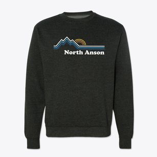 North Anson Maine Mountain View Crewneck Sweatshirt