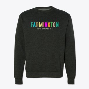 Farmington New Hampshire Color Pop Crewneck Sweatshirt