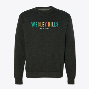Wesley Hills New York Color Pop Crewneck Sweatshirt