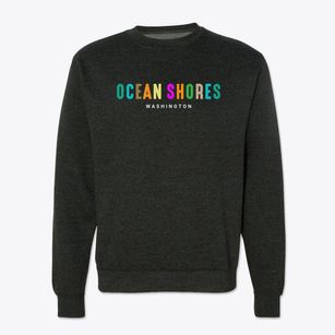 Ocean Shores Washington Color Pop Crewneck Sweatshirt