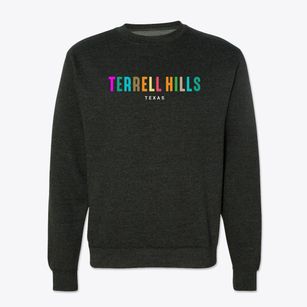 Terrell Hills Texas Color Pop Crewneck Sweatshirt