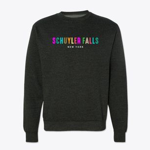 Schuyler Falls New York Color Pop Crewneck Sweatshirt