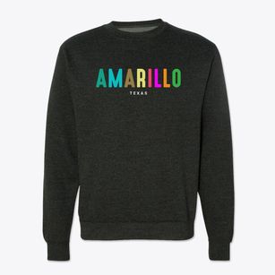 Amarillo Texas Color Pop Crewneck Sweatshirt