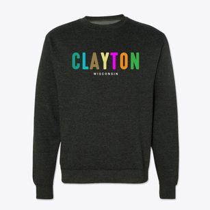 Clayton Wisconsin Color Pop Crewneck Sweatshirt
