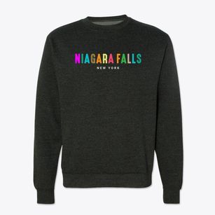 Niagara Falls New York Color Pop Crewneck Sweatshirt